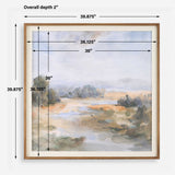 River Afternoon Multicolor Landscape Print - Ornate Home