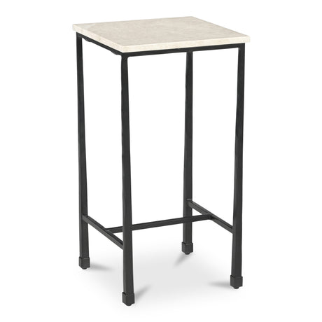 River Botticino Marble Side Table - Ornate Home