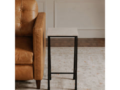 River Botticino Marble Side Table - Ornate Home