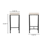 River Botticino Marble Side Table - Ornate Home