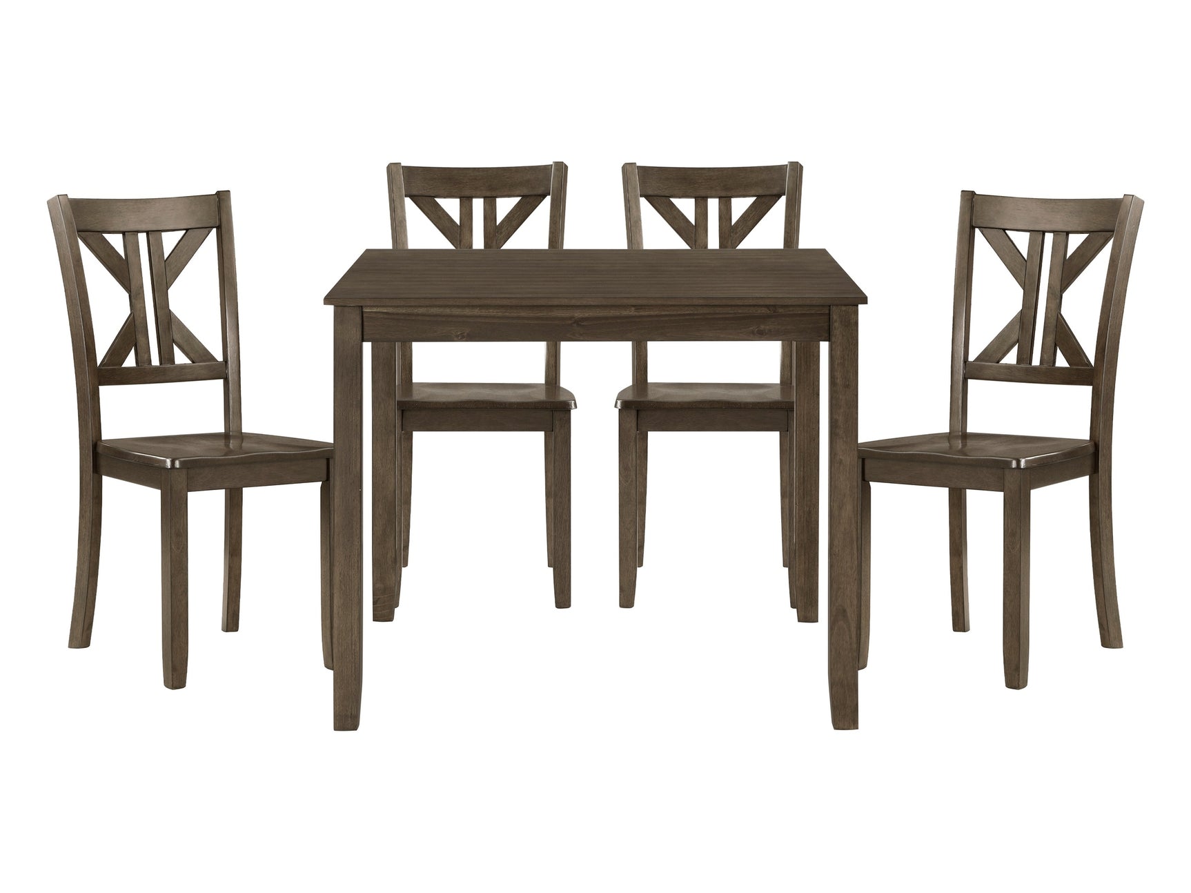 Rivera Charcoal Brown 5-Piece Pack Dinette Set - Ornate Home