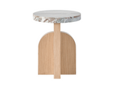 Riverine White Oak/Marble Accent Table - Ornate Home