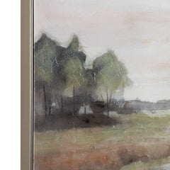 Rivers A Flowing Green/Grey Canvas - Ornate Home