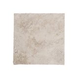 Riverton Bianco Travertine/Silver Side Table - Ornate Home