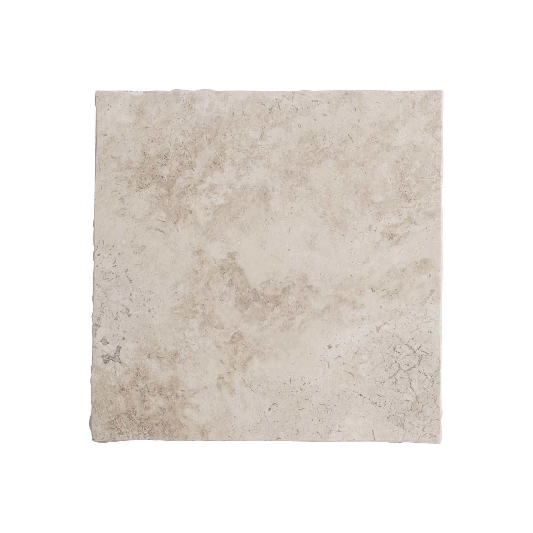 Riverton Bianco Travertine/Silver Side Table - Ornate Home