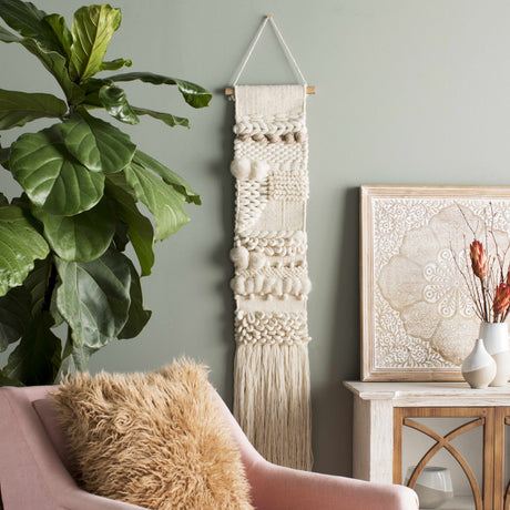 Riverwatch Ivory Woven Patterned Wall Hanging - Ornate Home