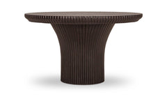 Rivet Dark Brown Outdoor Dining Table - Ornate Home