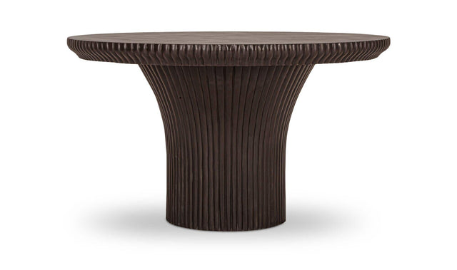 Rivet Dark Brown Outdoor Dining Table - Ornate Home