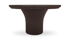 Rivet Dark Brown Outdoor Dining Table - Ornate Home