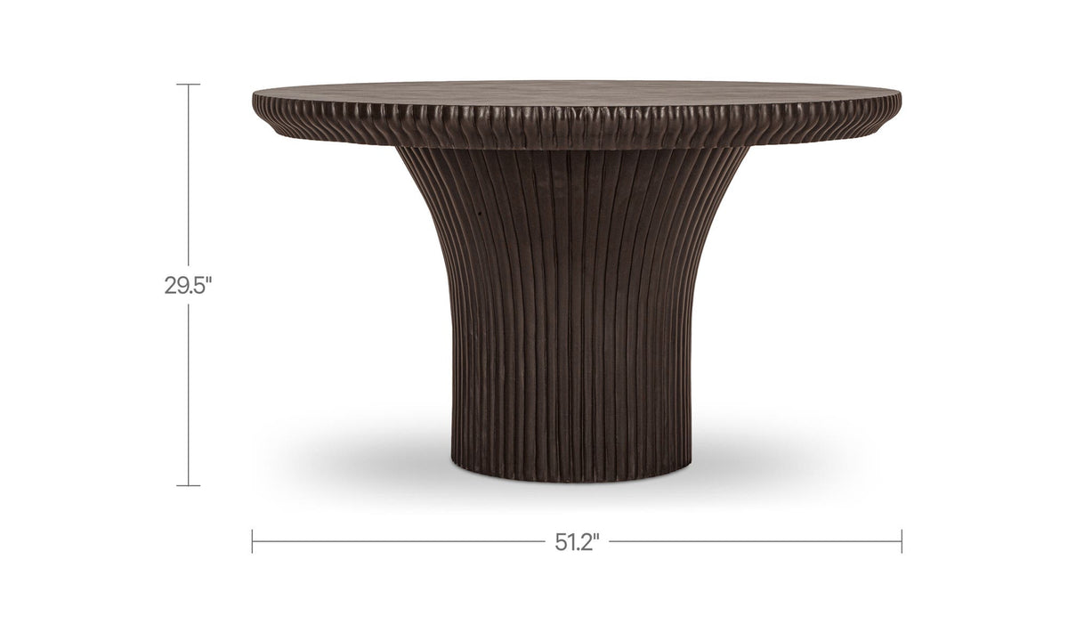 Rivet Dark Brown Outdoor Dining Table - Ornate Home