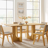 Rivian Oak Rectangular 70" Wood Dining Table - Ornate Home