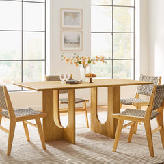 Rivian Oak Rectangular 70" Wood Dining Table - Ornate Home