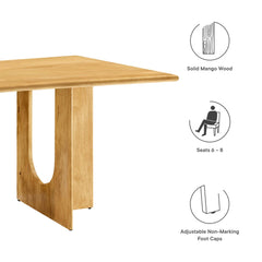Rivian Oak Rectangular 70" Wood Dining Table - Ornate Home