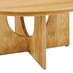 Rivian Oak Round 34" Coffee Table - Ornate Home