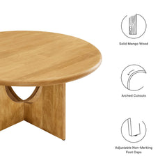 Rivian Oak Round 34" Coffee Table - Ornate Home