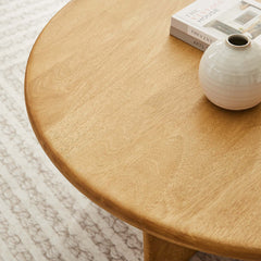 Rivian Oak Round 34" Coffee Table - Ornate Home