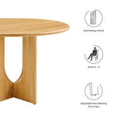 Rivian Oak Round 48" Wood Dining Table - Ornate Home
