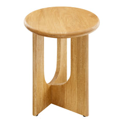 Rivian Oak Round Side Table - Ornate Home