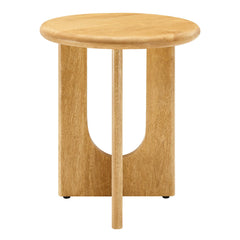 Rivian Oak Round Side Table - Ornate Home
