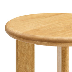 Rivian Oak Round Side Table - Ornate Home