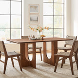 Rivian Walnut Rectangular 70" Wood Dining Table - Ornate Home