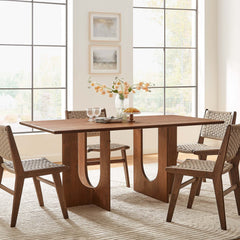Rivian Walnut Rectangular 70" Wood Dining Table - Ornate Home