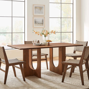 Rivian Walnut Rectangular 70" Wood Dining Table - Ornate Home