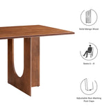 Rivian Walnut Rectangular 70" Wood Dining Table - Ornate Home
