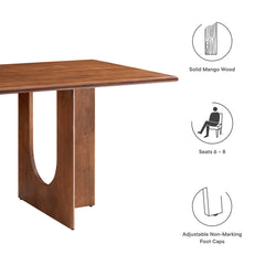 Rivian Walnut Rectangular 70" Wood Dining Table - Ornate Home