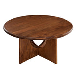 Rivian Walnut Round 34" Coffee Table - Ornate Home