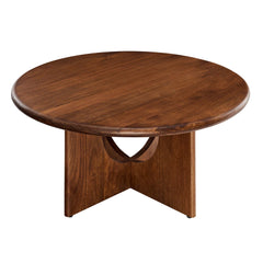 Rivian Walnut Round 34" Coffee Table - Ornate Home