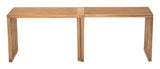 Riviera Natural Extendable Bench (Set of 2) - Ornate Home