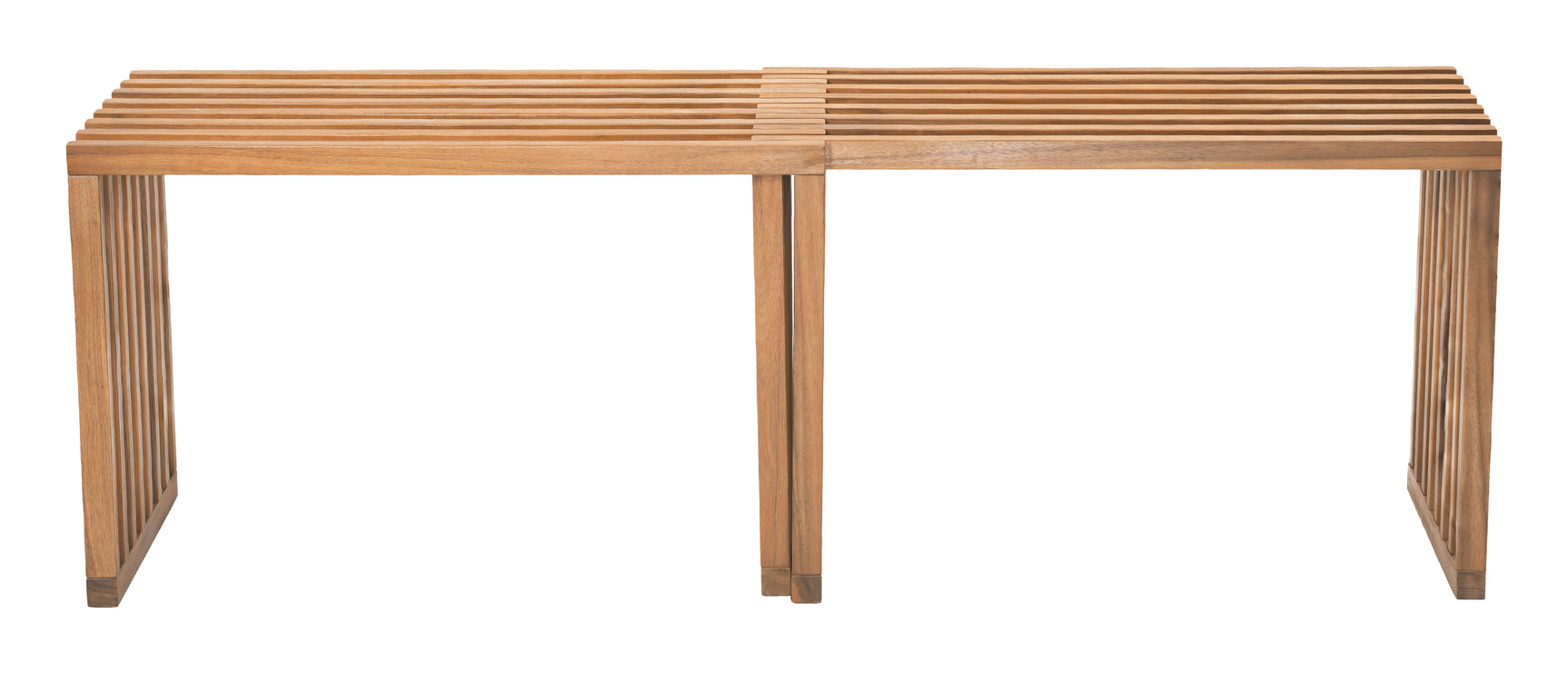 Riviera Natural Extendable Bench (Set of 2) - Ornate Home