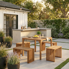Riviera Natural Extendable Dining Table - Ornate Home