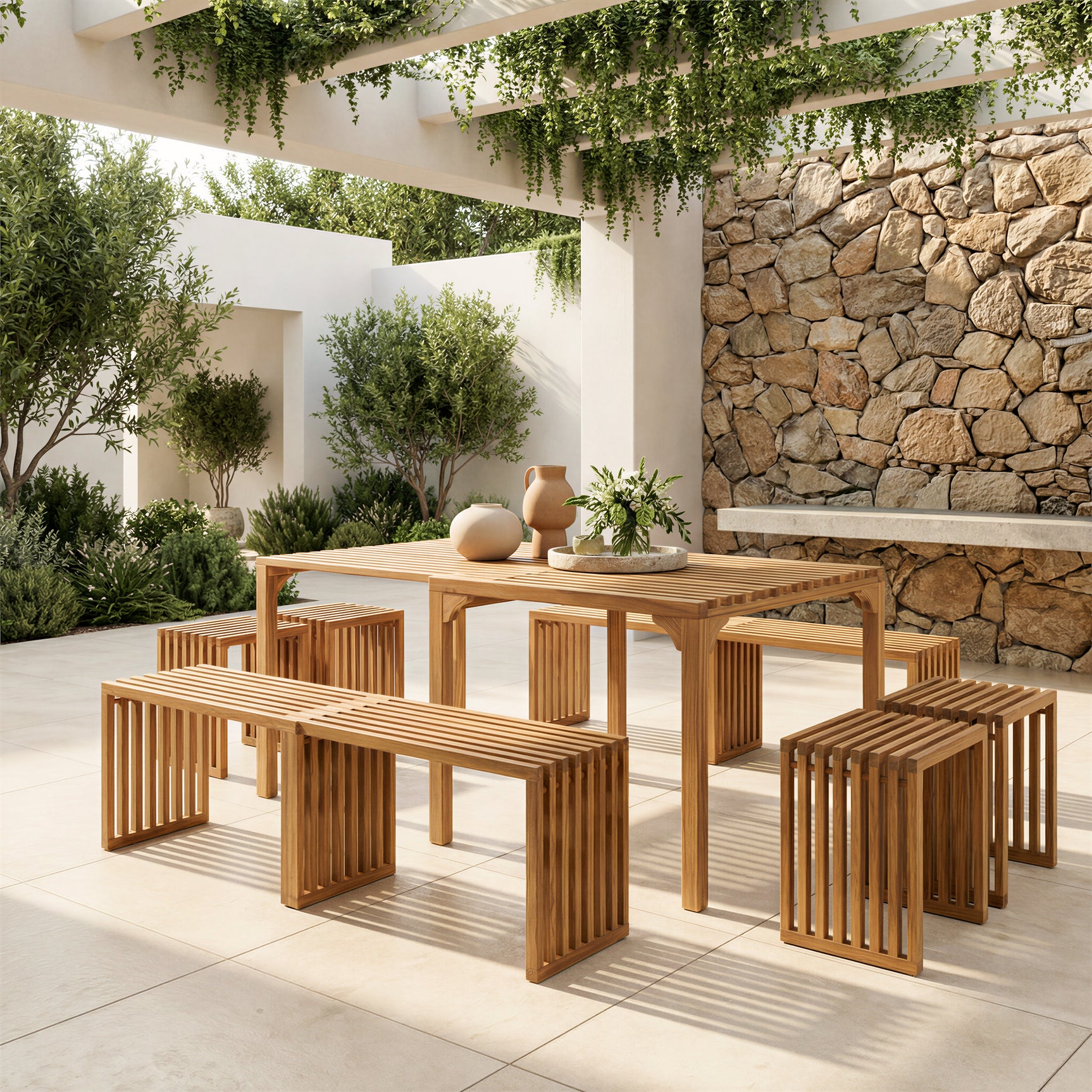 Riviera Natural Extendable Dining Table - Ornate Home