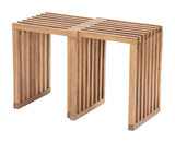 Riviera Natural Extendable Stool (Set of 2) - Ornate Home