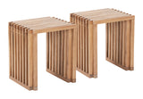Riviera Natural Extendable Stool (Set of 2) - Ornate Home