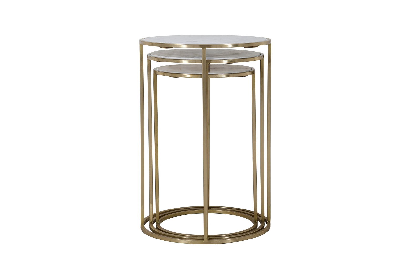 Riviera White Nesting Table (Set of 3) - Ornate Home
