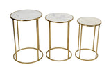 Riviera White Nesting Table (Set of 3) - Ornate Home
