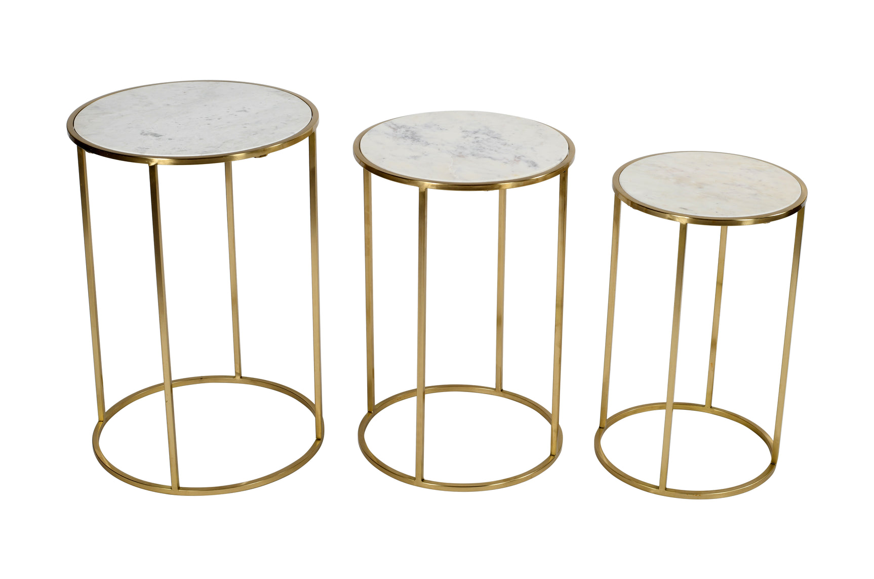 Riviera White Nesting Table (Set of 3) - Ornate Home