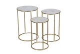 Riviera White Nesting Table (Set of 3) - Ornate Home