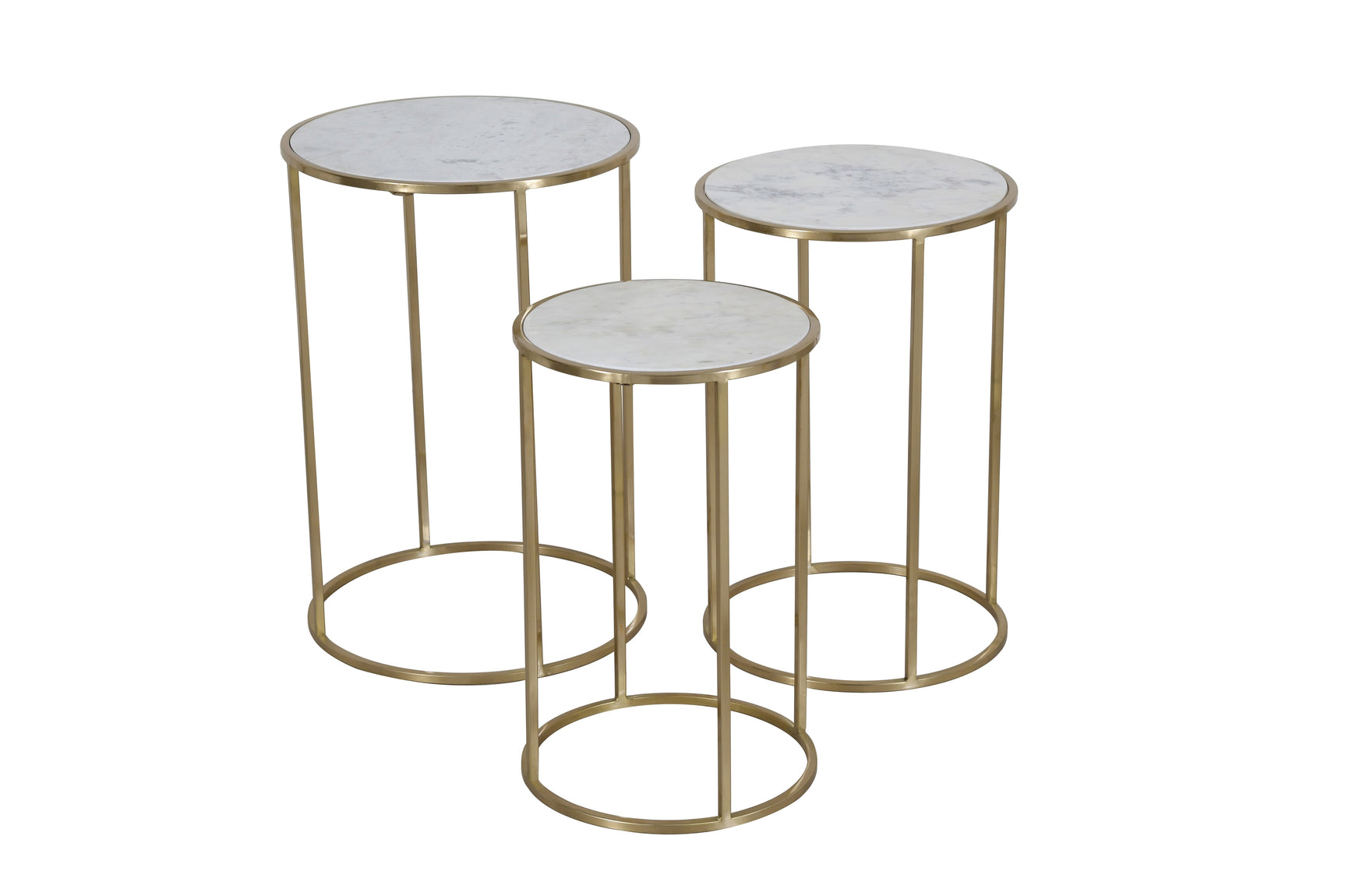 Riviera White Nesting Table (Set of 3) - Ornate Home