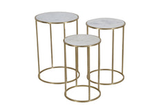 Riviera White Nesting Table (Set of 3) - Ornate Home