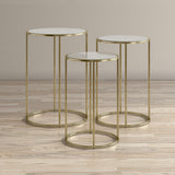 Riviera White Nesting Table (Set of 3) - Ornate Home