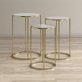 Riviera White Nesting Table (Set of 3) - Ornate Home