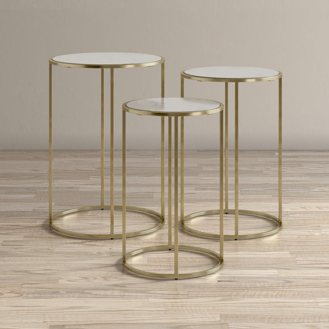 Riviera White Nesting Table (Set of 3) - Ornate Home