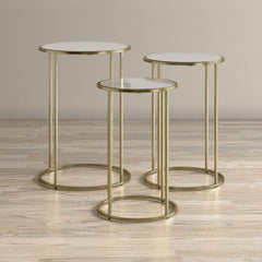 Riviera White Nesting Table (Set of 3) - Ornate Home
