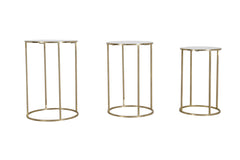 Riviera White Nesting Table (Set of 3) - Ornate Home