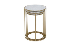 Riviera White Nesting Table (Set of 3) - Ornate Home