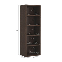 Rivington Dark Walnut 28" Open Bookcase - Ornate Home